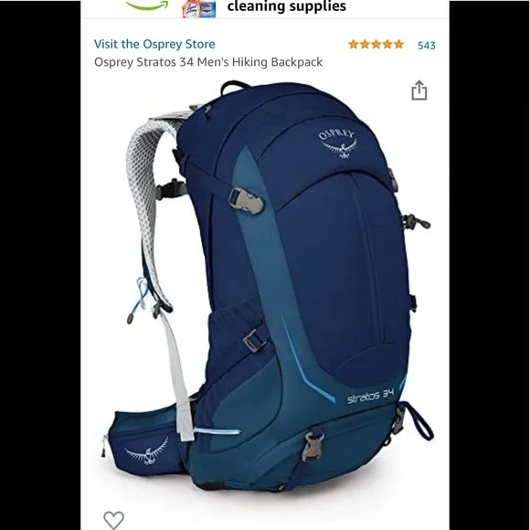 Osprey stratos 34 men's hiking backpack hotsell